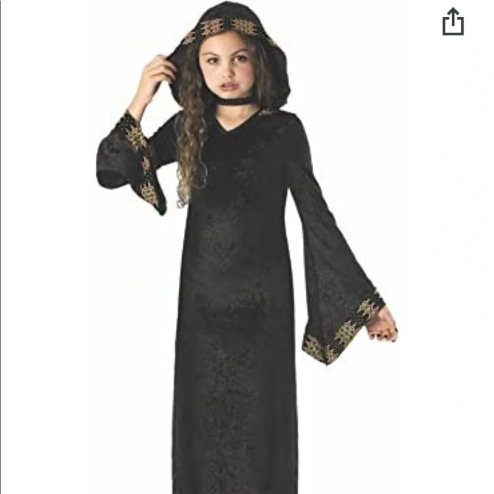 Rubies Midnight Princess Black Sorceress Robe size small